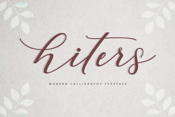 Hiters Font: Elegant Script for Editorial Design