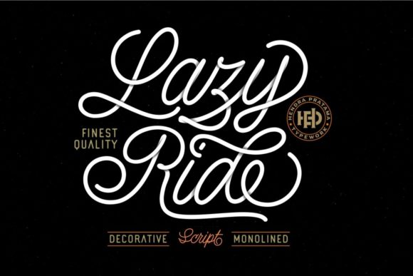 Lazy Ride Font Review for Web Design Layouts
