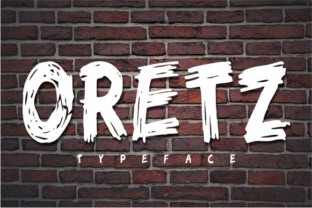 Oretz Font: A Brush Stroke Typeface for Handmade Crafts